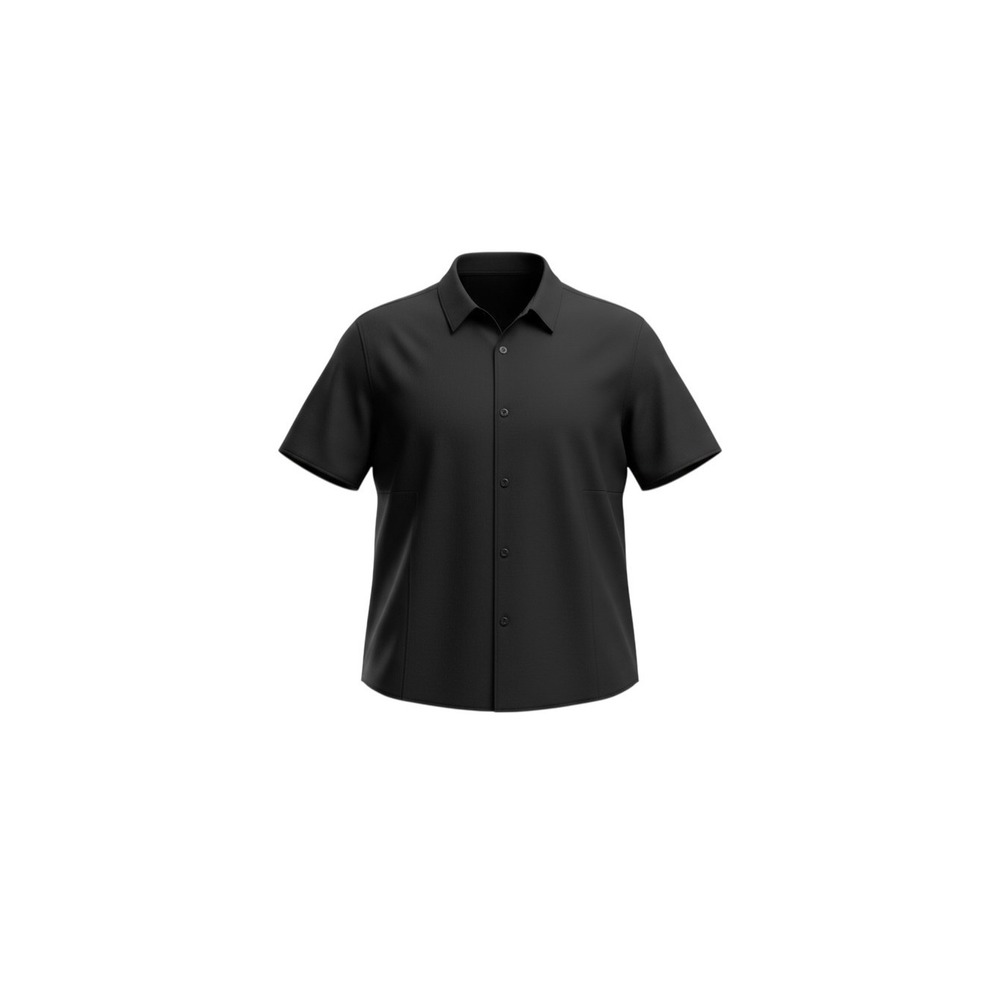 Banana Republic Button Down Shirt Mens Large Black Stretch SS 195111-00